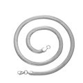 Collier chaîne serpent plate en acier inoxydable argenté avec fermoir mousqueton - 2.4MM*50CM / Acier