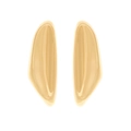 Boucles d'oreilles vintage en métal doré poli avec design irrégulier et aérodynamique - Doré