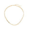 Collier chaîne box dorée minimaliste avec finition polie et fermoir mousqueton - Doré
