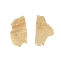 Golden asymmetrical earrings with unique hammered texture and lava-style molten design - Gold