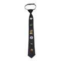 Collar estilo corbata de lujo con dijes de abeja, flor y trébol sobre tela de sarga - Estilo de Empalme de Múltiples Elementos (XL251013-0740)