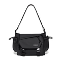 Bandolera táctica impermeable para hombre negra con hebillas y correas ajustables - Negro Pequeño