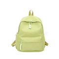 Minimalist light green corduroy backpack for women featuring adjustable straps and pockets - Green