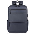 Zaino porta computer blu scuro in tessuto impermeabile per laptop da 15,6 pollici - Blu scuro