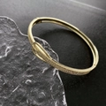 Elegant gold zircon snowflake clasp bracelet with shimmering micro-paved crystals - Belt Buckle Bracelet (1-8#21) / Gold