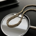 Two-tone silver and gold twisted rope necklace with high-quality titanium steel finish - Titanium Steel Gold Clavicle Necklace