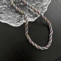 Collana a spirale in acciaio al titanio con fili colorati e finitura in metallo - Collana da Clavicola Multicolore in Acciaio al Titanio