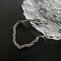 Twisted titanium steel bracelet with colorful metallic wire and lobster clasp - Titanium Steel Multicolor Bracelet