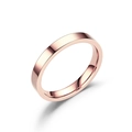 Minimalist 2mm rose gold flat band ring with a high-polished mirror finish for women - US 7 / 2mm Rose Gold