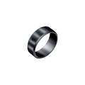 Anello industriale in acciaio inossidabile nero spazzolato con bordi smussati lucidi - US 5 / Colore Nero Smussato