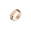Dettaglio dell'anello in oro rosa con finitura spazzolata e bordi interni lucidi - US 5 / Colore Oro Rosa Smussato