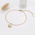 Cavigliera occhio di Allah in acciaio inossidabile dorato per donna stile elegante - Oro