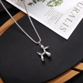 Collana con ciondolo cane palloncino argento lucido e catena a maglia tonda elegante - Cane Palloncino Argento (03-H11)