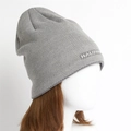 Gorro de punto gris con diseño de espiga y bordado halo para hombres y mujeres - Talla única / Gris
