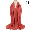 Detailed view of the brick red bubble chiffon scarf draped elegantly on a mannequin - 174x68cm / Brick Red (TH9-3)