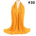 Detailed view of lightweight bright yellow chiffon scarf draped on a white mannequin - 174x68cm / Bright Yellow (TH9-30)