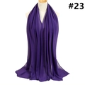 Vertical folds of high-quality purple chiffon fabric draped on a beige female mannequin - 174x68cm / Purple (TH9-23)