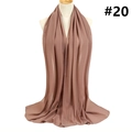 Détail du drapé d'une écharpe en mousseline de perles marron rose aux bords fins - 174x68cm / Marron Rosé (TH9-20)