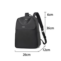 Zwarte lichtgewicht nylon rugzak voor dames met gedetailleerde afmetingen 26x36cm - Klein / Zwart