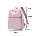 Light pink lightweight nylon laptop backpack with dimensions 30x39x15cm for women - Large / Pink