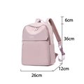 Light pink waterproof nylon backpack with large capacity and 45-degree angle view - Small / Pink