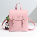 Roze PU-lederen rugzak voor dames met klepsluiting en ster-hangertje detail - Roze