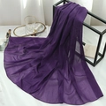 Deep purple shimmering chiffon scarf with silver thread texture on a black hanger - Dark Purple