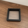 Macro shot of black PE film floating display case for jewelry and coin storage - Small (7*7cm) / Black