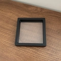 Square black jewelry display box with clear PE film on brown wood background - Large (9*9cm) / Black