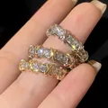 Bagues en X croisées plaquées or et argent serties de cristaux scintillants - Bague en Or Décorée d'un Cœur (C-316)