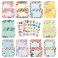 Easter bunny stationery set with 10 illustrated letter papers, envelopes and stickers - 50 Envelopes + 50 Letter Papers + 3 Stickers