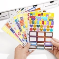 422 stuks goudfolie planner stickers set voor budgettering en maandelijkse decoratie - 8 Vellen Budget Planner Sticker Set (G066)