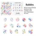Detail of 30pcs transparent bubble scrapbook stickers with watercolor effect for DIY crafts - Bubble Theme