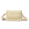Borsa a tracolla chic in marmo giallo con ampia tracolla a motivi per lo stile - Motivo marmo giallo