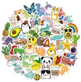 Lebhaftes 50er-Set wasserfeste Cartoon-Sticker für Wasserflaschen und Koffer-Dekorationen - Y003-50Stk Süße Tiere