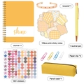 Set cancelleria per diario fai-da-te con taccuino giallo, bracciale e adesivi - Set Diario Giallo