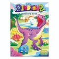 Vorderseite des Dinosaurier Malbuchs für Kinder mit bunten Cartoon-Dinos - TS06 Dinosaurier-Stil / 60 Blatt