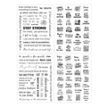 Set of four black and white inspirational quote stickers for scrapbooking and planners - Black and White Inspirational Style