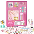 Rosa DIY Journal Schreibwarenset mit Marmor Notizbuch Stickern und Glitzerband - Rosa