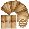 Set of 48 vintage antique A4 papers with 6 rustic textures for scrapbooking and DIY crafts - Classic Vintage Material Paper-Style A(FG02)