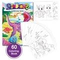 Detaillierter Stapel von 60 Dinosaurier-Malvorlagen mit Cartoon-Linienkunst für Kinder - Dinosaurier-Thema
