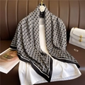 Elegante foulard in seta 90cm bianco e nero con stampa floreale e motivo logo Z - Floreale Nero Colorblock (FN95-2)