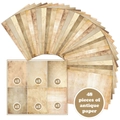 48 sheets of vintage stationery paper with antique textures for DIY scrapbooking and crafts - Vintage Material Paper-Style B(FG02)