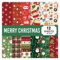 12 designs of 6x6 inch Christmas scrapbook paper with snowman and reindeer patterns - 15x15cm (12 Sheets/Set) / Christmas Standard Style (G036-A)