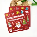 Libro de colorear de Navidad fácil con diseños de Papá Noel y muñeco de nieve - Estilo de Navidad