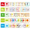 Educatieve flashcards met cartoon alfabet, getallen en geometrische vormen - Peuter Flashkaarten Set-Stijl A (Alfabet/Getal/Vorm/Kleur)
