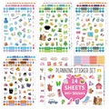 Set de 945+ pegatinas mensuales para agenda con 14 hojas para scrapbooking y diarios DIY - Pegatinas De Planificador Multicolor (G041)