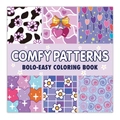 Close-up of Comfy Patterns coloring book cover with vibrant floral and geometric designs - Comfy Patterns (TH08)