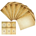 Vintage scrapbooking paper set with 48 sheets of aged parchment style for DIY journals - Vintage Material Paper-Style D(FG02)