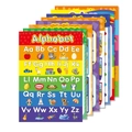 Rainbow themed alphabet educational poster set for early childhood learning and literacy - 8 Sheets/Set (28x40cm)